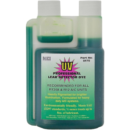 Truckair Dye - Universal Uv 8 Oz., Category: Lubricants, Type: Uv Dye, Amount: 8 Oz, Ref. R12/R134A 17-5090
